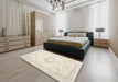 Machine Washable Traditional Gold Rug in a Bedroom, wshtr3850