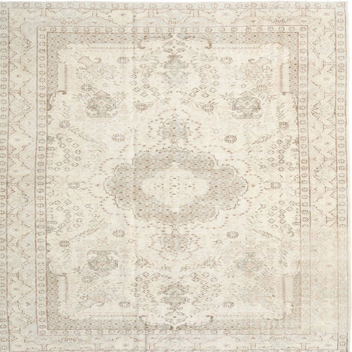 Square Traditional Gold Persian Rug, tr3850
