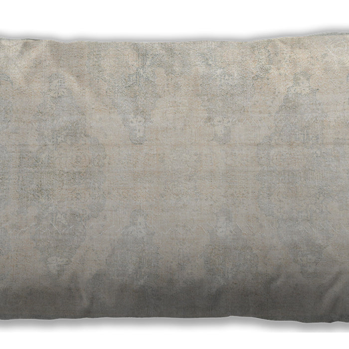 Traditional Classic Rectangular Pale Silver Gray Lumbar Throw Pillow, 13 inch by 19 inch, lbtr3852