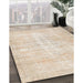 Machine Washable Traditional Desert Sand Beige Rug in a Family Room, wshtr3854