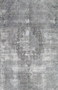 Machine Washable Traditional Grey Gray Rug, wshtr3855