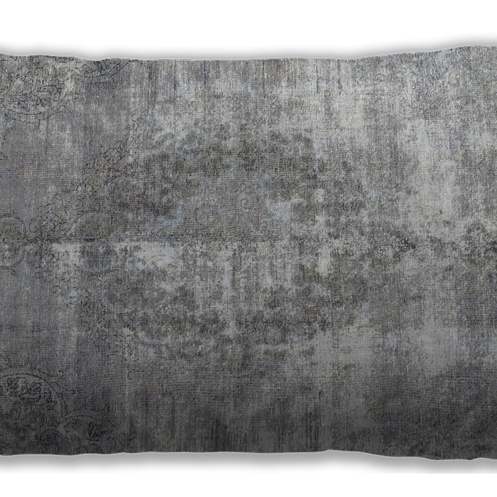 Traditional Classic Rectangular Grey Gray Lumbar Throw Pillow, 13 inch by 19 inch, lbtr3855