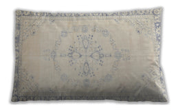 Traditional Classic Rectangular Silver Pink Lumbar Throw Pillow, 13 inch by 19 inch, lbtr3856