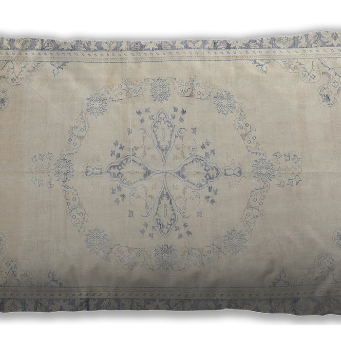 Traditional Classic Rectangular Silver Pink Lumbar Throw Pillow, 13 inch by 19 inch, lbtr3856