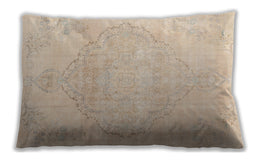 Traditional Classic Rectangular Deep Peach Orange Lumbar Throw Pillow, 13 inch by 19 inch, lbtr3857
