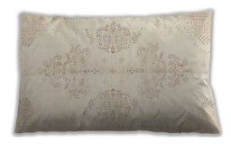 Traditional Classic Rectangular Deep Peach Orange Lumbar Throw Pillow, 13 inch by 19 inch, lbtr3859