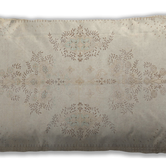 Traditional Classic Rectangular Deep Peach Orange Lumbar Throw Pillow, 13 inch by 19 inch, lbtr3859