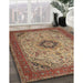 Machine Washable Traditional Saffron Red Rug in a Family Room, wshtr385