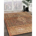 Machine Washable Traditional Saddle Brown Rug in a Family Room, wshtr3861