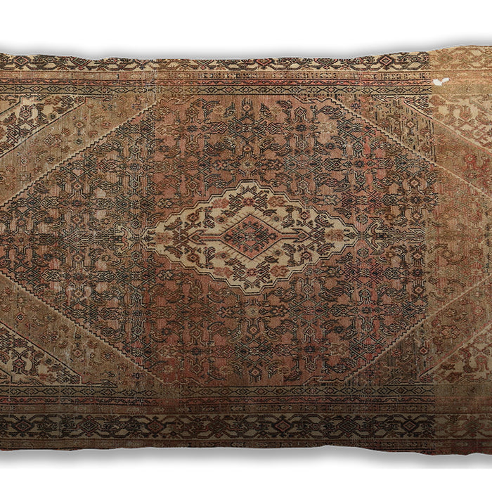 Traditional Classic Rectangular Saddle Brown Lumbar Throw Pillow, 13 inch by 19 inch, lbtr3861