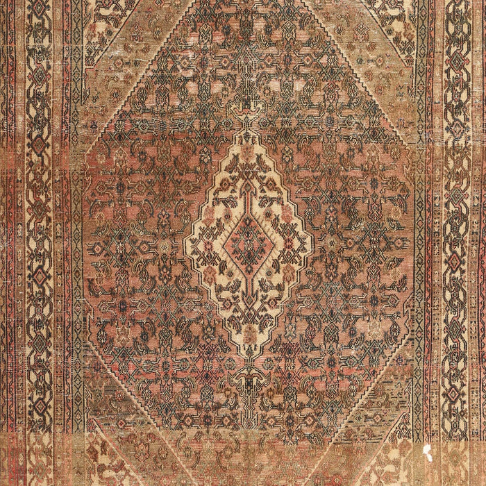 Traditional Saddle Brown Medallion Rug, tr3861