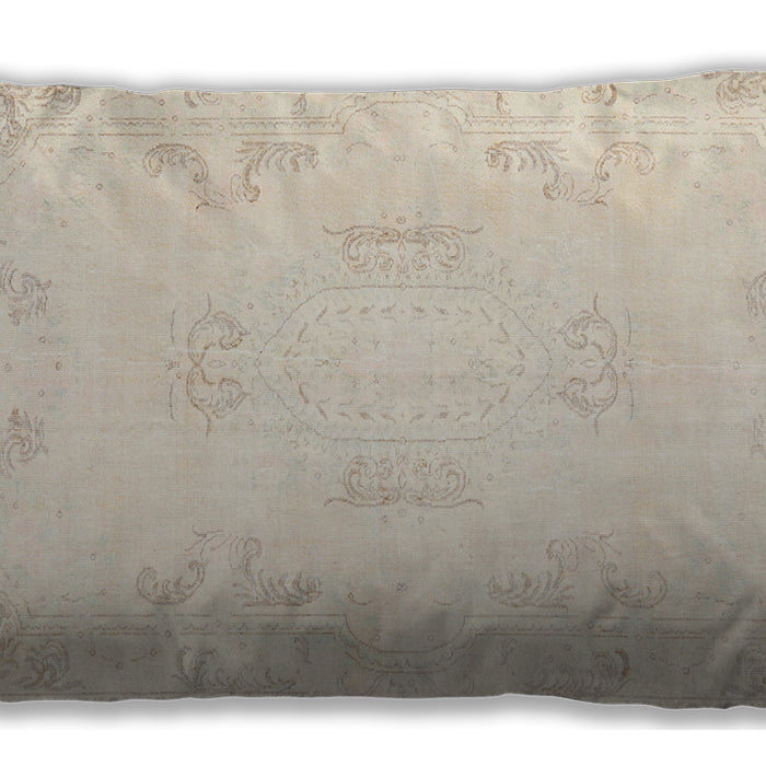 Traditional Classic Rectangular Desert Sand Beige Lumbar Throw Pillow, 13 inch by 19 inch, lbtr3864