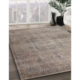 Traditional Army Brown Persian Rug in Family Room, tr3865
