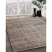 Machine Washable Traditional Army Brown Rug in a Family Room, wshtr3865