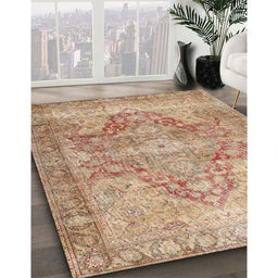 Machine Washable Traditional Rust Pink Rug in a Family Room, wshtr3866