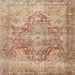 Square Traditional Rust Pink Persian Rug, tr3866