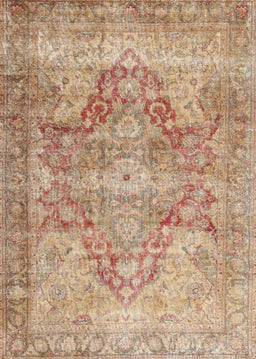 Machine Washable Traditional Rust Pink Rug, wshtr3866