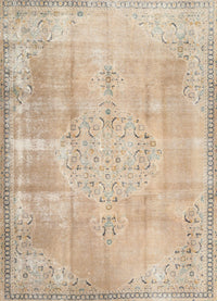 Machine Washable Traditional Brown Rug, wshtr3869