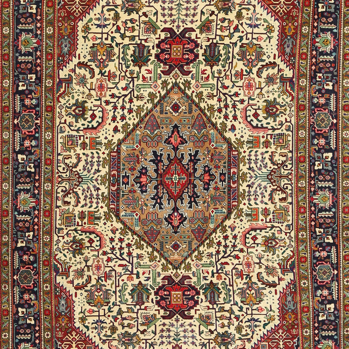 Traditional Brownish Green Medallion Rug, tr386