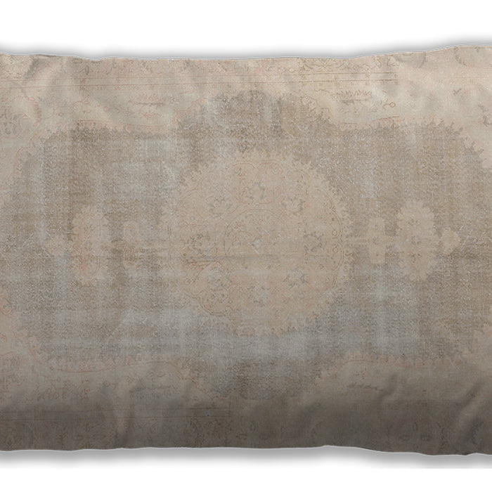Traditional Classic Rectangular Brown Lumbar Throw Pillow, 13 inch by 19 inch, lbtr3872