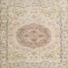 Square Traditional Deep Peach Orange Persian Rug, tr3873