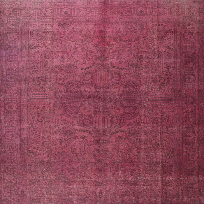 Square Traditional Bright Maroon Red Persian Rug, tr3874