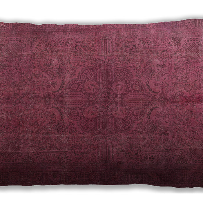 Traditional Classic Rectangular Bright Maroon Red Lumbar Throw Pillow, 13 inch by 19 inch, lbtr3874