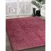 Machine Washable Traditional Bright Maroon Red Rug in a Family Room, wshtr3874