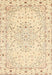 Machine Washable Traditional Sun Yellow Rug, wshtr3875