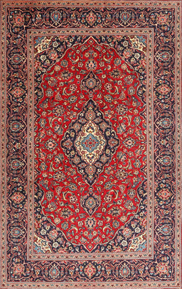 Machine Washable Traditional Saffron Red Rug, wshtr3876