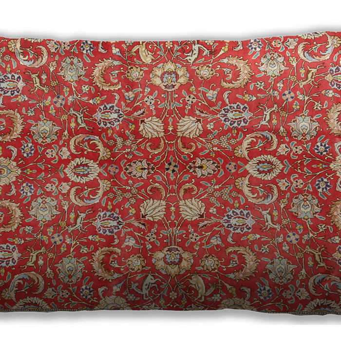 Traditional Classic Rectangular Neon Red Lumbar Throw Pillow, 13 inch by 19 inch, lbtr3878