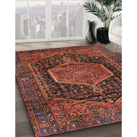 Traditional Saffron Red Persian Rug, tr3879