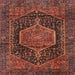 Square Traditional Saffron Red Persian Rug, tr3879