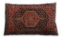 Traditional Classic Rectangular Saffron Red Lumbar Throw Pillow, 13 inch by 19 inch, lbtr3879