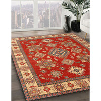 Traditional Red Geometric Rug, tr387