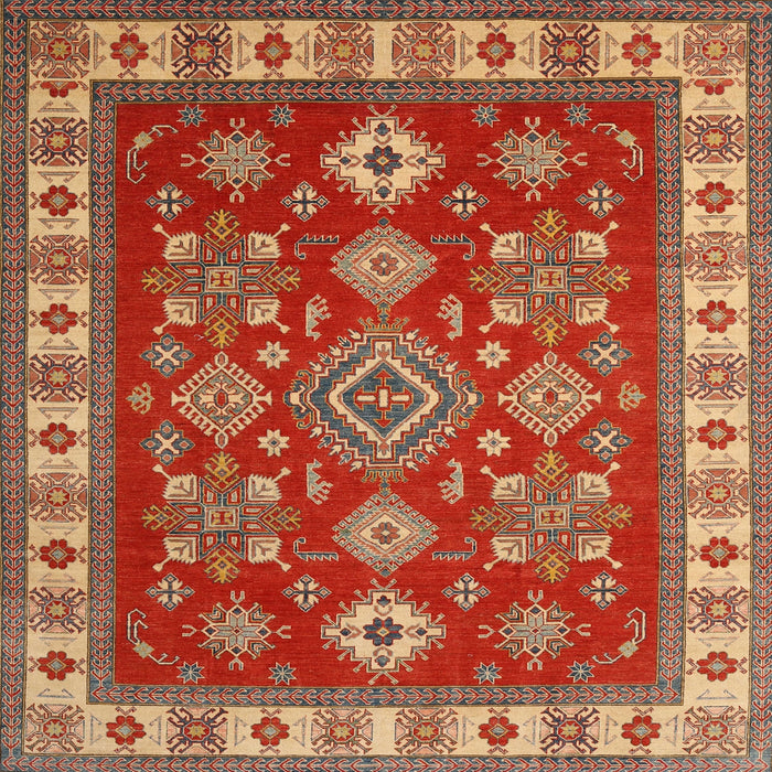 Round Machine Washable Traditional Red Rug, wshtr387