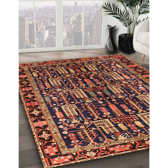 Traditional Red Persian Rug in Family Room, tr3880