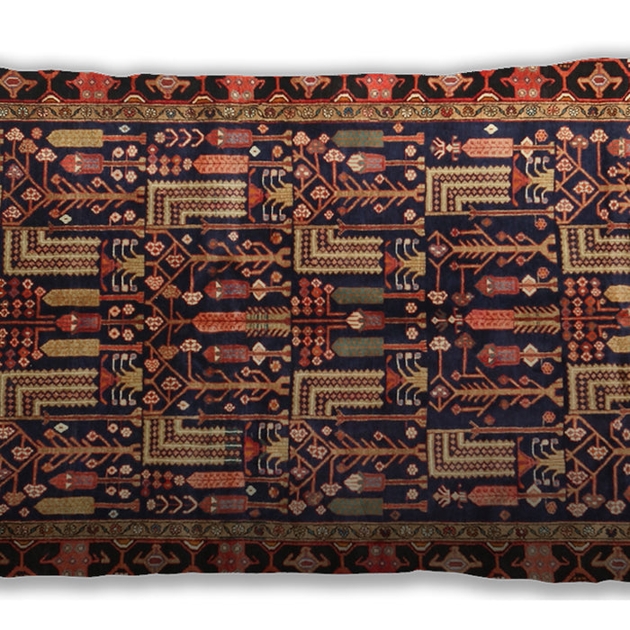 Traditional Classic Rectangular Vermilion Red Lumbar Throw Pillow, 13 inch by 19 inch, lbtr3880