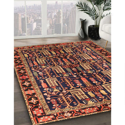 Machine Washable Traditional Vermilion Red Rug in a Family Room, wshtr3880