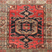 Square Traditional Orange Brown Persian Rug, tr3882