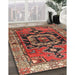 Traditional Orange Brown Persian Rug in Family Room, tr3882