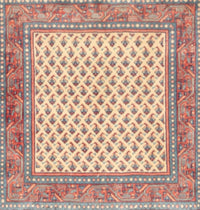 Machine Washable Traditional Copper Red Pink Rug, wshtr3883