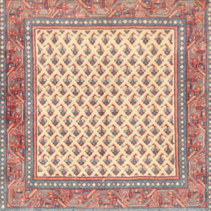 Machine Washable Traditional Copper Red Pink Rug, wshtr3883