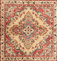 Machine Washable Traditional Chestnut Red Rug, wshtr3884