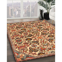 Traditional Mahogany Brown Persian Rug, tr3887
