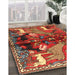 Traditional Bronze Brown Animal Rug in Family Room, tr3888