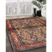 Traditional Orange Brown Persian Rug in Family Room, tr3890