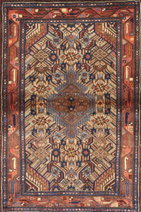 Machine Washable Traditional Orange Brown Rug, wshtr3890