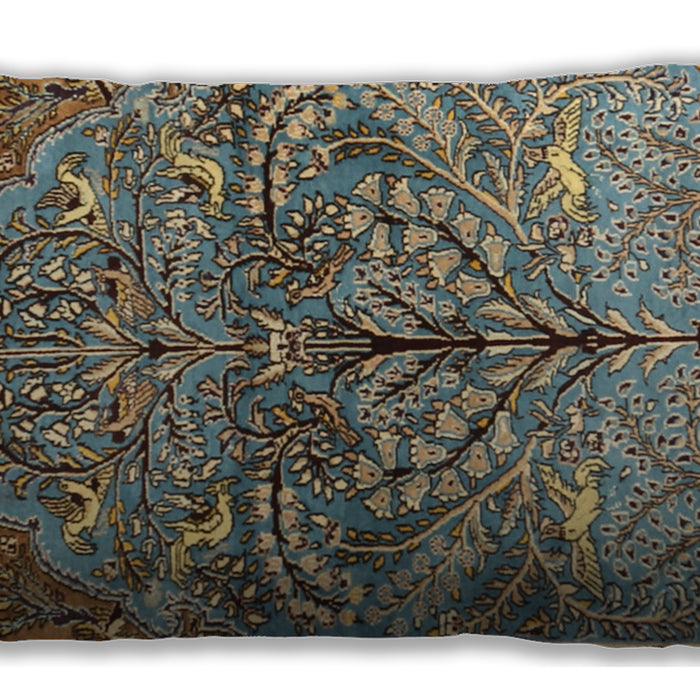 Traditional Classic Rectangular Sepia Brown Lumbar Throw Pillow, 13 inch by 19 inch, lbtr3891