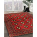 Traditional Brown Red Persian Rug in Family Room, tr3892